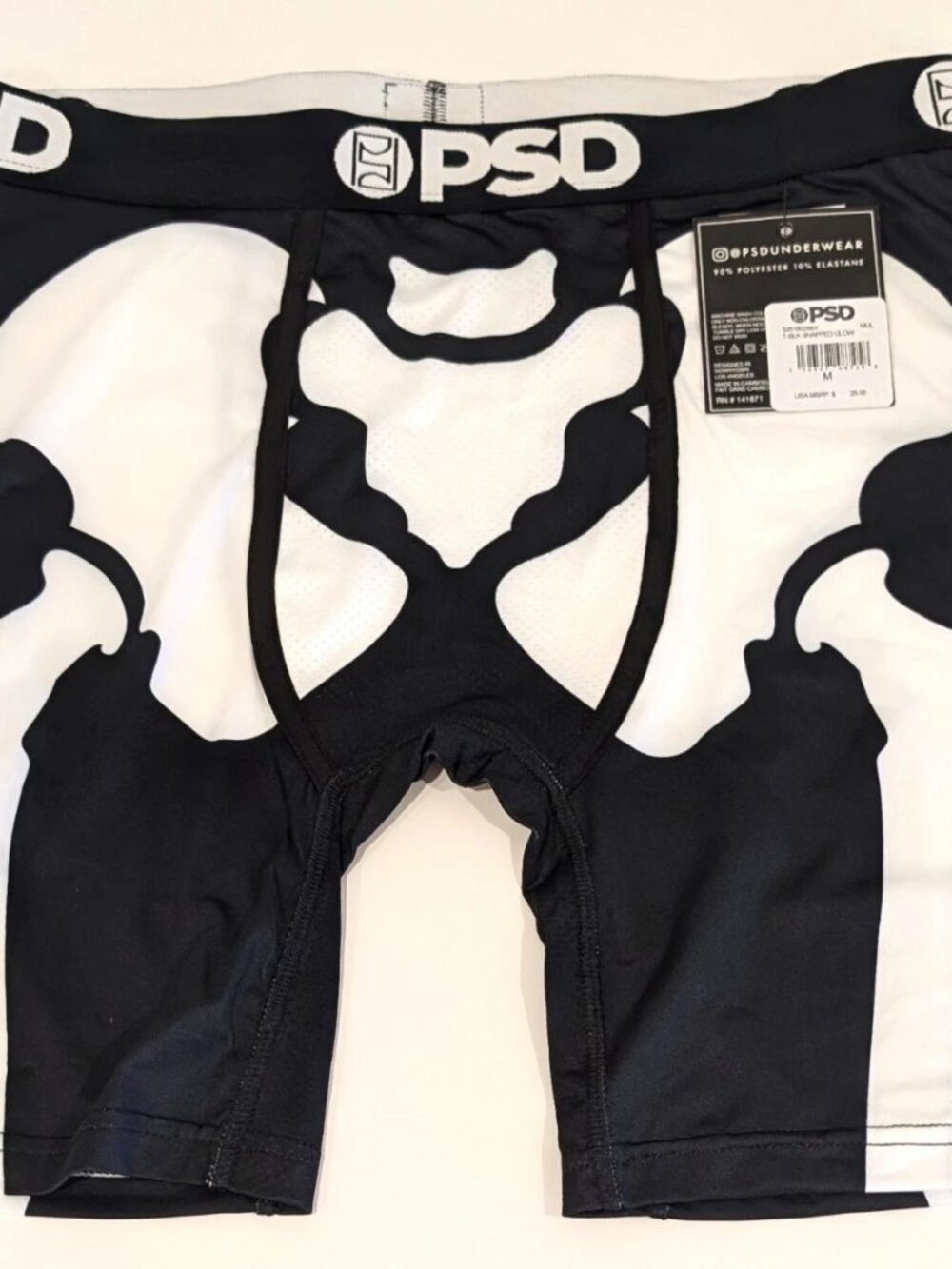 PSD Snapped Glow Skeleton Glow In The Dark Boxer Briefs Medium Halloween New
